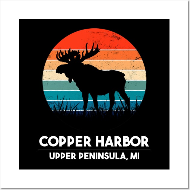 Copper Harbor Upper Peninsula Moose Sunset Wall Art by The Yooper Life